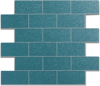 10-Sheet Thick Hard Surface Peel and Stick Backsplash Subway Tiles, 12x12 Inches Glitter Peacock Blue Stick on Backsplash for Kitchen and Bathroom Self Adhesive Wall Tiles for Decor