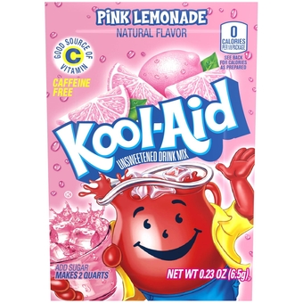 Pink Lemonade Flavored Unsweetened Caffeine Free Powdered Drink Mix (96 Packets)