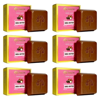 Raw Shea Butter Soap Bar Collection (4 oz. x 6 Soaps) for body, hand, face. Natural Soaps made with Premium Essential oils. Body Soap Bars for Men and Women. Soap Set for Gifting.