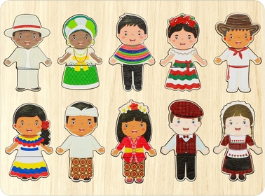 Wooden Puzzles for Toddlers 1-3 Interchangeable Dress up Diversity Peg Puzzle Educational Multicultural World Racial Cognition Toddler Puzzle Learning Mix Match Preschool Puzzle for Kids Boys Girls