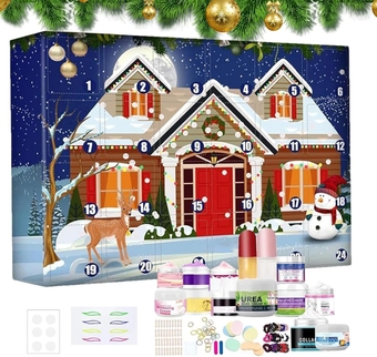 Makeup Skincare Advent Calendar 2023 | Christmas Beauty Countdown Calendar | Make Up Gifts With Moisturizing Facial Cream | Girl Women Face Makeup And Party Favors For Birthday Gifts