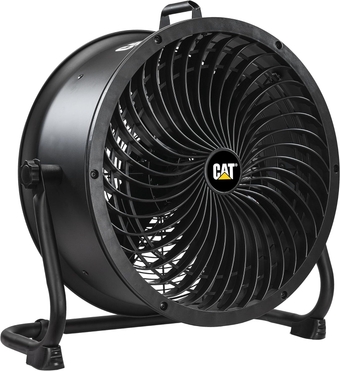 CATERPILLAR CAT HVD-18AC - 18" High-velocity Drum Air Circulator Fan with 360-degree Pivoting Head and Dual Ball Bearing 4-speed Motor, Black