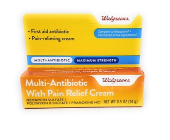 AEE Walgreens Maximum Strength Multi Antibiotic Cream with Pain Relief, 5 oz
