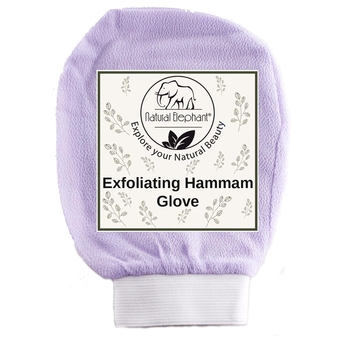 Exfoliating Hammam Glove - Face and Body Exfoliator Mitt (Lovely Lilac)