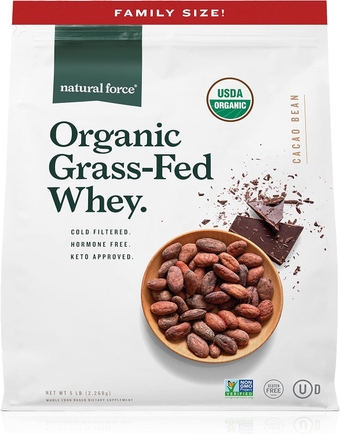Grass Fed Organic Whey Protein Powder – Non GMO Verified, Humane Certified & Lab Tested for Toxins – Real Chocolate Flavor – Keto Friendly, Low Carb, and Kosher – 5 Pound A2 Protein