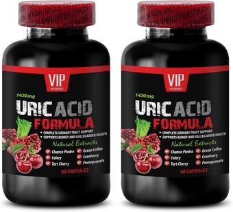 Gallbladder Cleanse - URIC Acid FOMULA Natural Extract 1430Mg - Turmeric Powder, Green Coffee Bean, Chanca Piedra, Celery Seed, Tart Cherry Fruit, Milk Thistle Seed, Citric Acid - 2Bottles 120 Caps