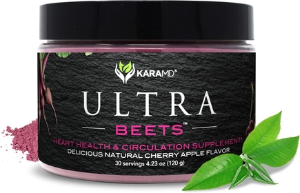 UltraBeets - Beetroot Superfood Powder - Heart Health, Circulation & Energy Supplement - Supports Nitric Oxide Production - Cherry Apple Flavored Drink Mix - 30 Servings