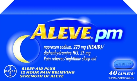 PM Caplets with Naproxen Sodium, 220mg (NSAID) Pain Reliever/Fever Reducer/Sleep Aid, 40 Count