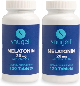 Melatonin 20 mg Tablets with Vitamin B6 | Vegetarian, Non-GMO, Gluten Free | High-Potency 20 mg | Support Natural Sleep Cycles | 120 Fast Dissolving Tablets (2)