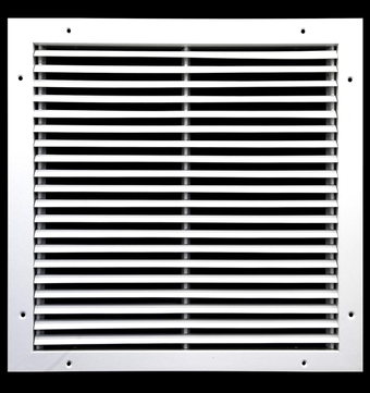 12" x 12" Fixed Bar Return Grille - All Steel Structure - Elegant Look & Sturdy Finish [Outer Dimensions: 13.75"w X 13.75"h]