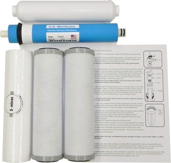 Commercial Grade Standard Size replacement filters for all standard RO systems, get two times extended service life save time & money Compatible to brands Watts, APEC, iSpring a set of 5 filters