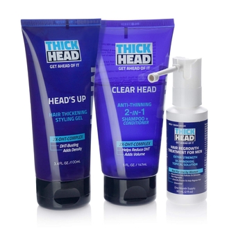 30 Days System - Anti-Thinning 2 in 1 Shampoo and Conditioner, 5% Minoxidil Regrowth Treatment and Hair Gel