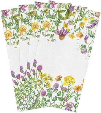 Hand Towels Pack of 4, Abstract Botanical Prints Daisy Flower Kitchen Towels, Absorbent Quick Drying Microfiber Cleaning Cloth, 18x28Inch Dish Towels for Cleaning, Drying Dishes