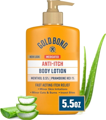 Medicated Anti-Itch Body Lotion, 5.5 oz. (Pack of 4), Steroid Free, Fast Acting Itch Relief