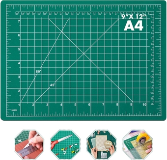 Self Healing Sewing Mat, Rotary Cutting Mat Double Sided 5-Ply Craft Cutting Board for Sewing Crafts Hobby Fabric Precision Scrapbooking Project 9inch x 12inch(A4)