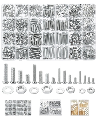- Bolts, Nuts, and Washer Assortment Kit, 700 pcs, Screws Assortment, Bolts and Nuts Kit, Nuts and Bolts Assortment Kit, Screw Set, Nut and Bolt Assortment, Metric Screw Assortment