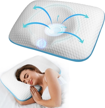 Anti  Pillow - Patented Memory Foam Anti Snoring Device - Ergonomic Contour Stomach, Back, and Side Sleeper Pillow for Cervical Neck Pain Relief - Anti  Pillows for Sleeping