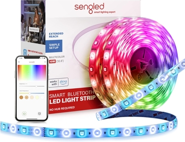 Smart Bluetooth Mesh LED Multicolor Light Strip, 10M (32.8ft), Works with  Echo and Alexa, High Brightness with 16 Million Colors, RGBW, 450 Lumens/Meter (B1G-G8EY)