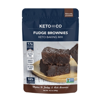 Fudge Brownie Mix by    | Just 1.1g Net Carbs Per Serving | Gluten free, Low Carb, Diabetic Friendly, Naturally Sweetened, No Added Sugar, Non-GMO | (16 Servings)