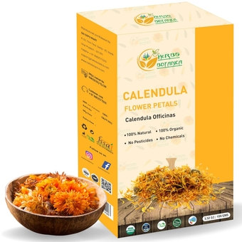 Calendula Flowers Organic Petals For Herbal Tea, Skin, Oral Health Calendula Officinalis 3.52 oz / 100Grams