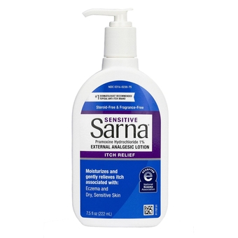 Sensitive Steroid-Free Anti-Itch Lotion for Dry Irritated Skin, Fragrance free - 7.5 Fl Oz