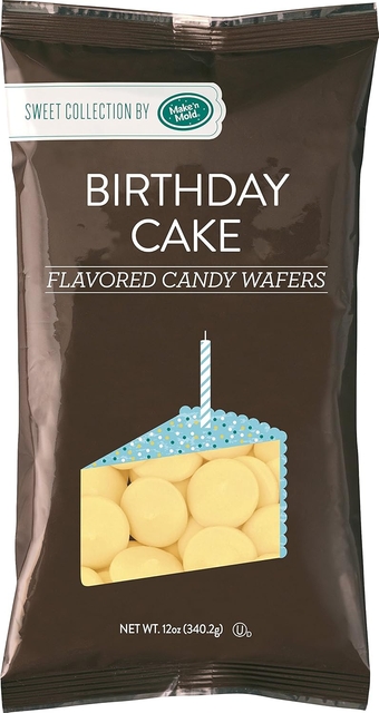 N  Birthday-Cake-Flavored Melting Candy Wafers, 12 Ounce