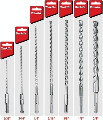 7 Piece - SDS-Plus Complete Drill Bit Set for SDS+ Rotary Hammers - Deep HD Drilling Into Concrete & Masonry