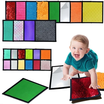 Sensory Mats w/Lesson Plans | Autism Sensory Products | Classroom Must Haves Sensory Montessori Toys | Homeschool Supplies Toddler Learning Activities Teacher (Square)