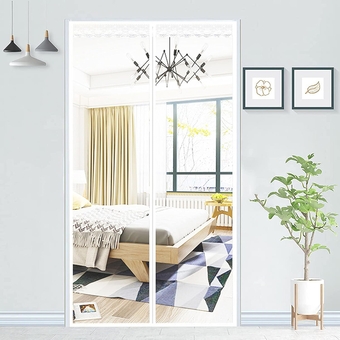 Magnetic Screen Door-Self Sealing, Mesh Screen Door with Heavy Duty Mesh Curtain, Pet and Kid Friendly, 76x88in