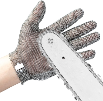 Highest Level Cut Resistant Stainless Steel Metal Mesh Chainmail Glove Butcher Glove for Meat Cutting Food Processing Knife Sharpening Oyster Shucking Kitchen Mandoline Slicing Fish Fillet（M）