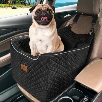 Dog Car Seat for Small Dogs Under 30 lbs,  Dog Booster Seat, Deluxe Elevated Pet Car Seat for Small to Medium Pets, Dog Car Bed for Front & Back Car Seat