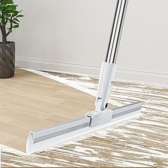 Rubber Squeegee Broom for Floor,Silicone Pet Hair Remover,62" Long Handle Window Squeegee,Magic Broom for Indoor Cleaning,...