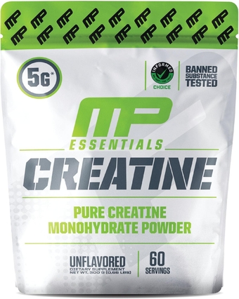 Essentials Creatine Monohydrate Powder, Pre Workout  Builder & Post Workout  Recovery Supplement, Ultra-Pure 100% Monohydrate Creatine Powder, 60 Servings, Unflavored