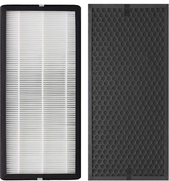 XD6065 Activated Carbon & XD6075 True HEPA Replacement Filter, Compatible with Rowenta PU4020 Intense Pure Air Purifiers, 1 Carbon Odor Eliminator & 1 True HEPA Allergen Remover