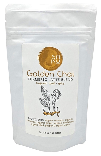 Tea, Golden Chai Turmeric Latte Blend, Super Food Latte, 3oz Bag