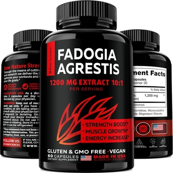 Ultra Fadogia Agrestis 600mg Extract - Male Extra tamina Booster & Muscle Accelerator for Men - Male Vitality upplement, Performance and Lean Muscle Recovery Men's upplement - 60 Capsules