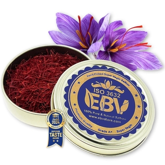 3-Gr Premium Grade A Ultra Pure Saffron Spice for Cooking & Dessert l Finest Red Golden Saffron for Tea, Paella, Rice Seasoning, Natural Dried Negin Saffron Threads