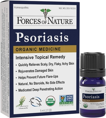 -Natural, Organic Psoriasis Treatment (5ml) Non GMO, No Chemicals –Fast Acting Relief for Itchy, Scaly, Red, Flaking, Inflamed Skin Associated with Psoriasis, Dandruff, Dermatitis