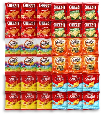 Cheese Crackers and Baked Cheese Snack Variety Pack | 36 Bags | Individual Single Serve Cheese Crackers Variety Pack |  Assortment