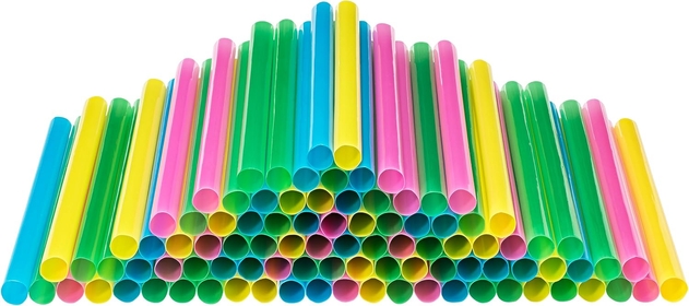 Jumbo Milkshake Straws Individually Wrapped, 300 Pack, Extra Wide Smoothie 0.47" Multi Colored Disposable Fat Boba Tea Straw, BPA Free - by  (300 Pack Jumbo (Individually Wrapped))