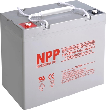 Power HR12200W FR, 12Volt 1200W 200Watts/Cell AGM Sealed Lead Acid Rechargeable High Rate Battery, Replace 12V 55Ah 12Volt for Off Grid UPS, Solar Power, RV, Marine, Boat, Golf Cart Battery