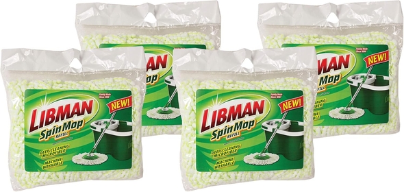 1164 Spin Mop Refill, 14-inch, Pack of 4