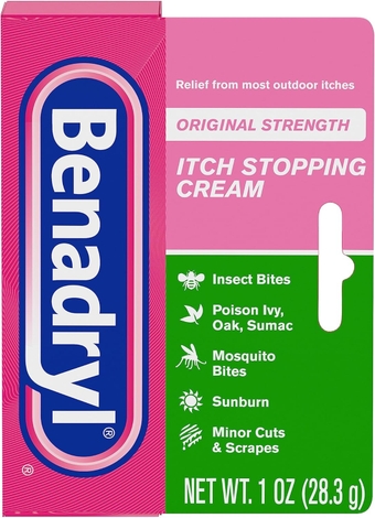 Original Strength Itch Stopping Anti-Itch Cream, Diphenhydramine HCl Topical Analgesic & Zinc Acetate Skin Protectant, Relief from Most Outdoor Itches, 1 oz