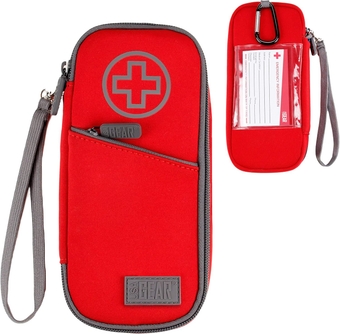 Epi Pens Carrying Case - Visible Insulated Bag for Epi Pen Allergy Medicine Case w/Water Resistant Exterior & Insulated Liner - Holds Two EpiPens, Medication, Ice Pack(Not Included) and More