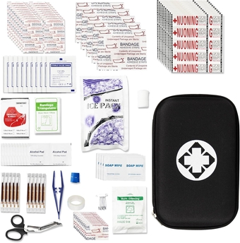 276Pcs First-Aid Kit Emergency-Kit Home-Car - First Aid Kits Emergency Kit Home Essentials for Dorm Room First-Aid Kit Emergency Necessities for Boat Hiking Skating, Black
