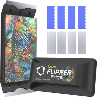 Flipper EDGE MAX Puffer Limited Edition Floating Magnetic Aquarium Cleaner | 2-In-1 Dual Blade Scrubber & Scraper Tools for Efficient Fish Tank Glass & Acrylic Surface Maintenance