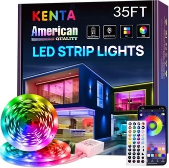 Led Strip Lights 35ft Smart Light Strips with App Control Remote, 5050 RGB Led Lights for Bedroom, Music Sync Color Changing Lights for Room Party