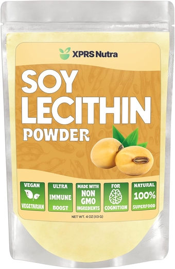 Soy Lecithin Powder - Lecithin Powder Food Grade Fat Emulsifier - Suitable for Cooking, Baking and More - Vegan Friendly Soy Lecithin Powder Cooking Aid (4 oz)