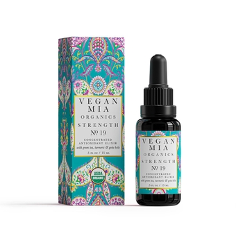 USDA Organic Strength Antioxidant & Superfood Elixir Face Oil - Face Moisturizer For Dry Skin, Blemishes, Wrinkles & Boost Natural Collagen with Pumpkin, Acai, Jojoba Oil & More, 0.5 fl oz