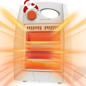 Outdoor Heater, Infrared Space Heater with 2 Heat Settings, Overheat & Tip-over Protection and 3S Fast Heating, Electric Space Heater for Patio, Garage, Office, Bedroom, Indoor Outdoor Use